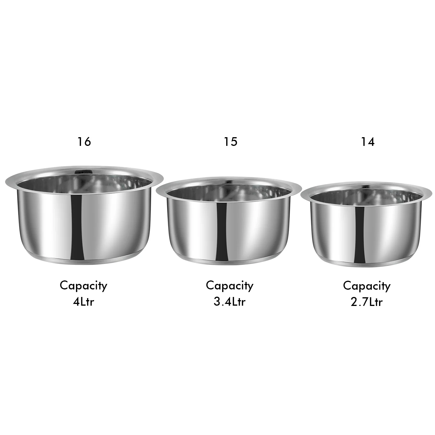 Vinod 3 Piece set Stainless Steel Capsule Bottom - Image 6