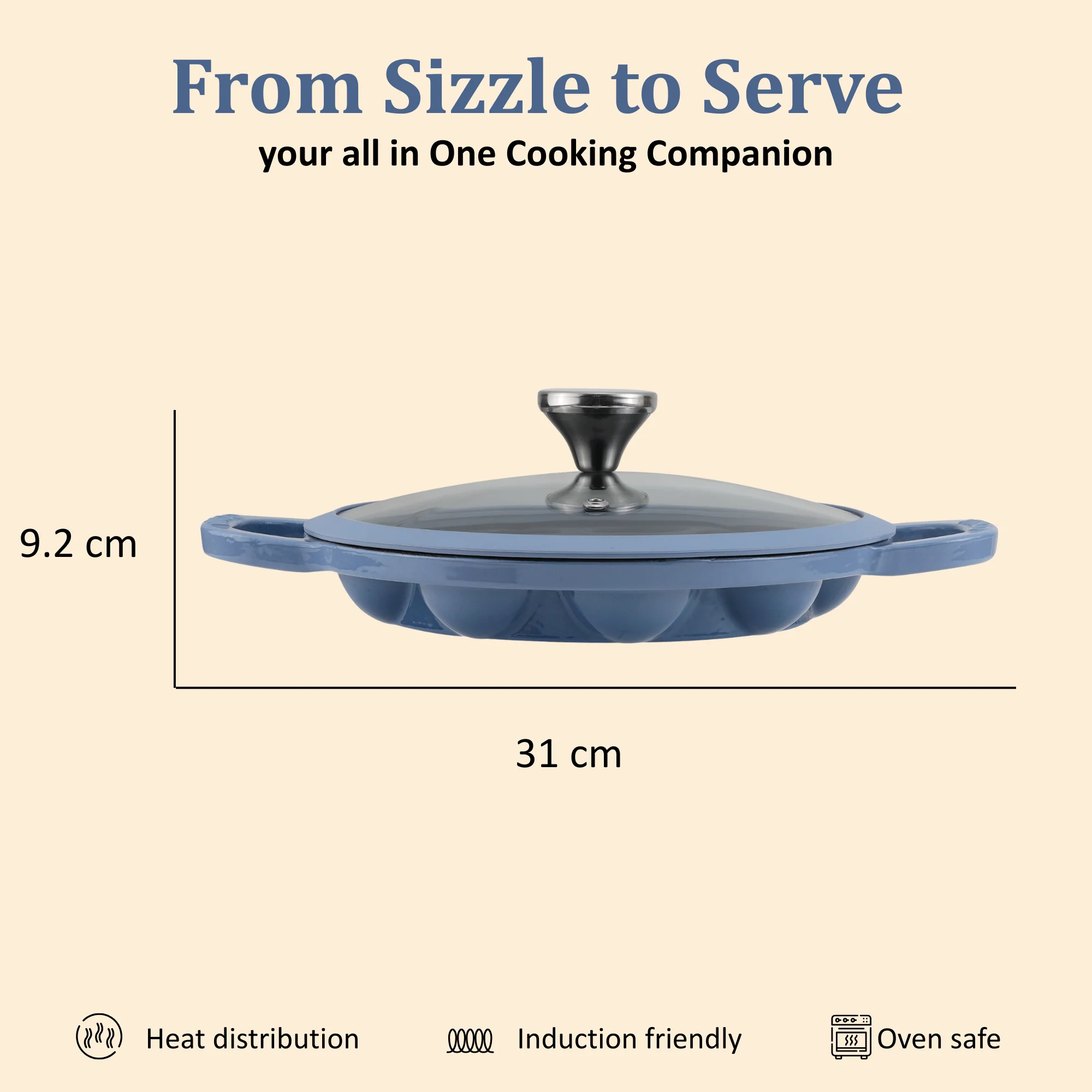 Vinod Cast Iron Freya Appam Pan - 22 cm - Image 5