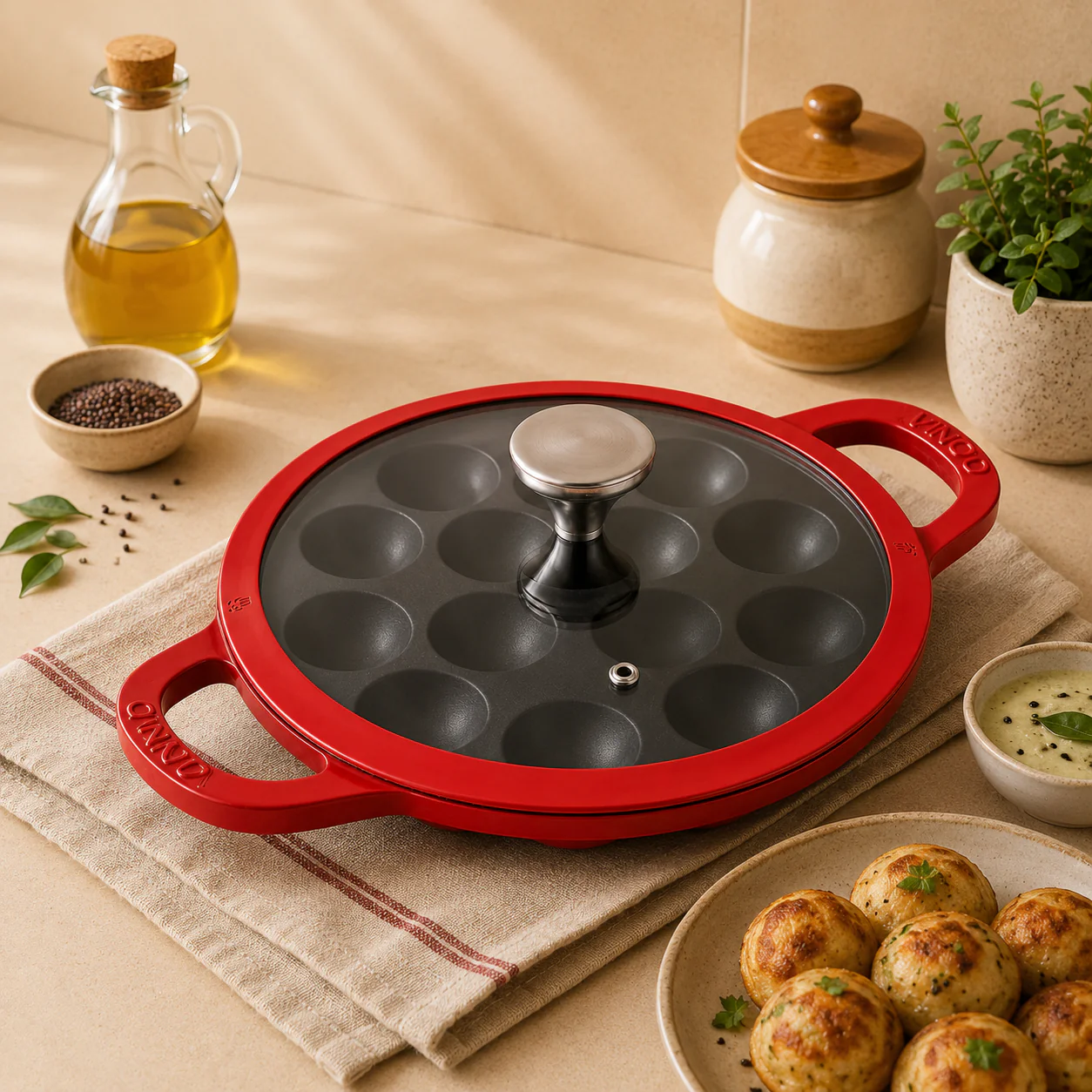 Vinod Cast Iron Freya Appam Pan - 22 cm - Image 8