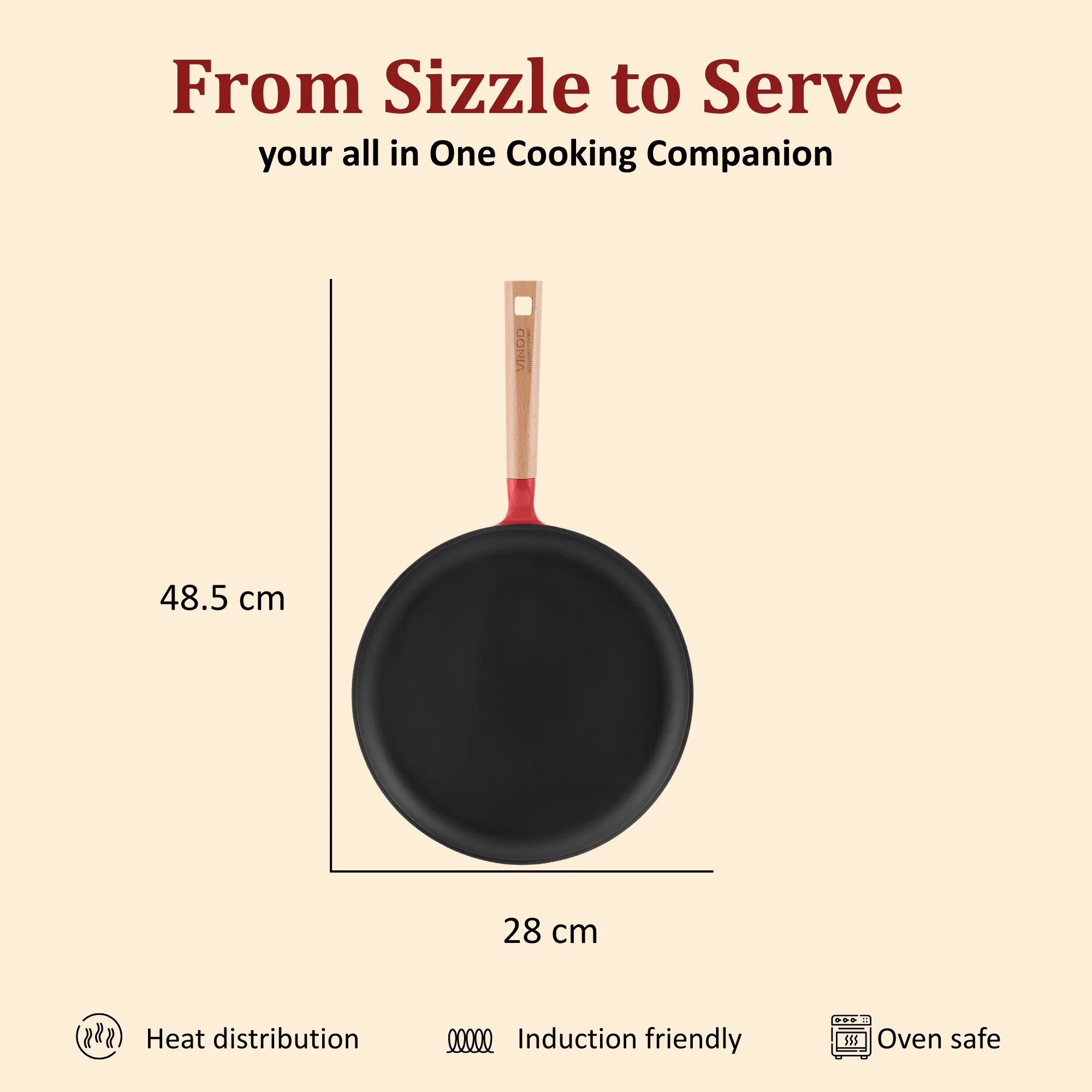 Vinod Cast Iron Freya Dosa Tawa - 28 cm - Image 5