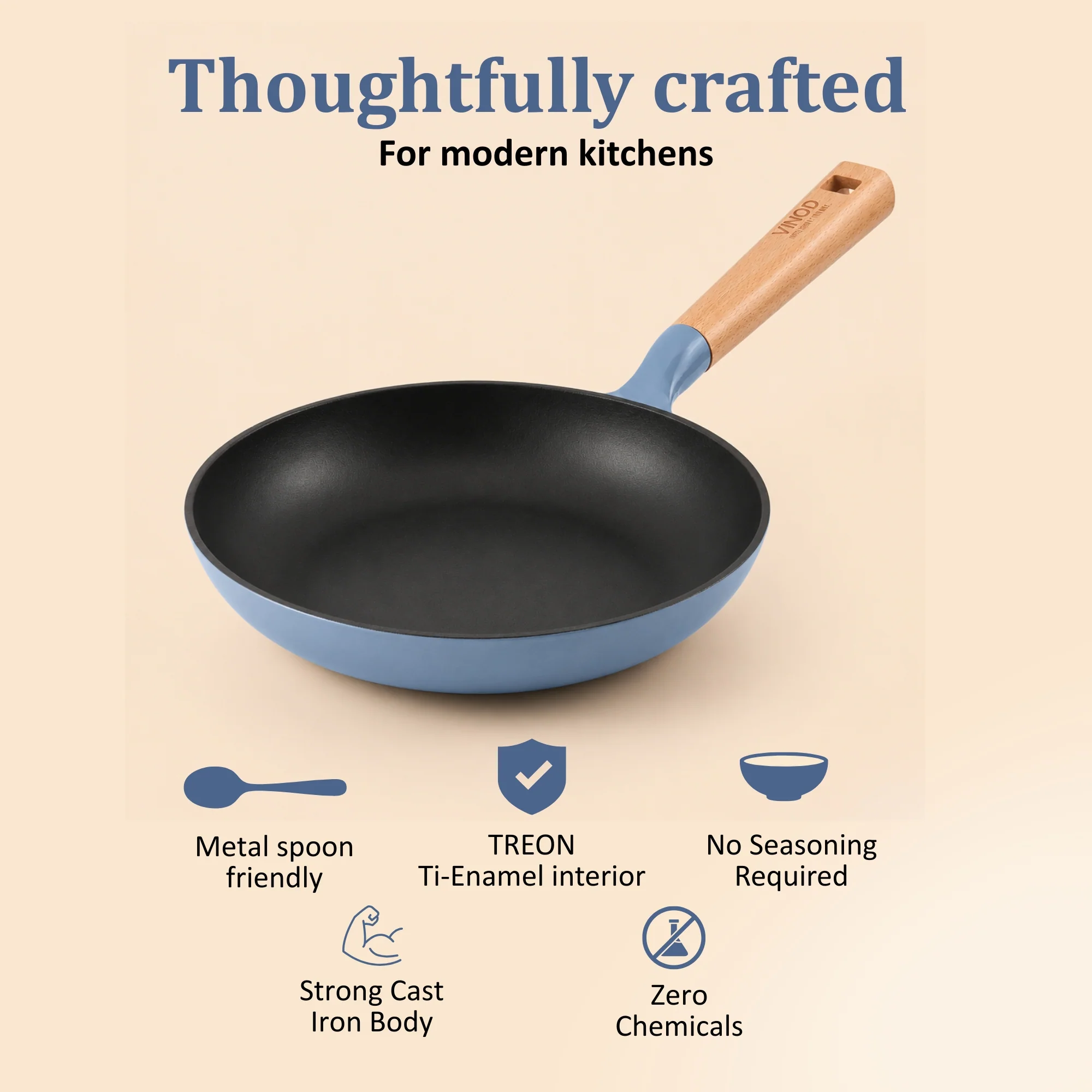 Vinod Cast Iron Freya Frypan - Image 12