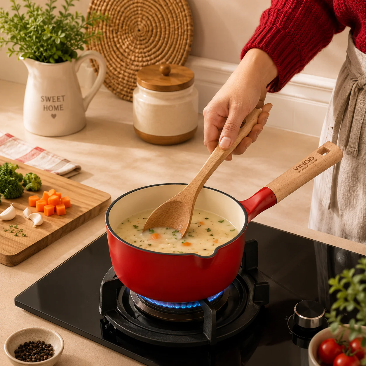Vinod Cast Iron Freya Sauce Pan - 16 cm - Image 9