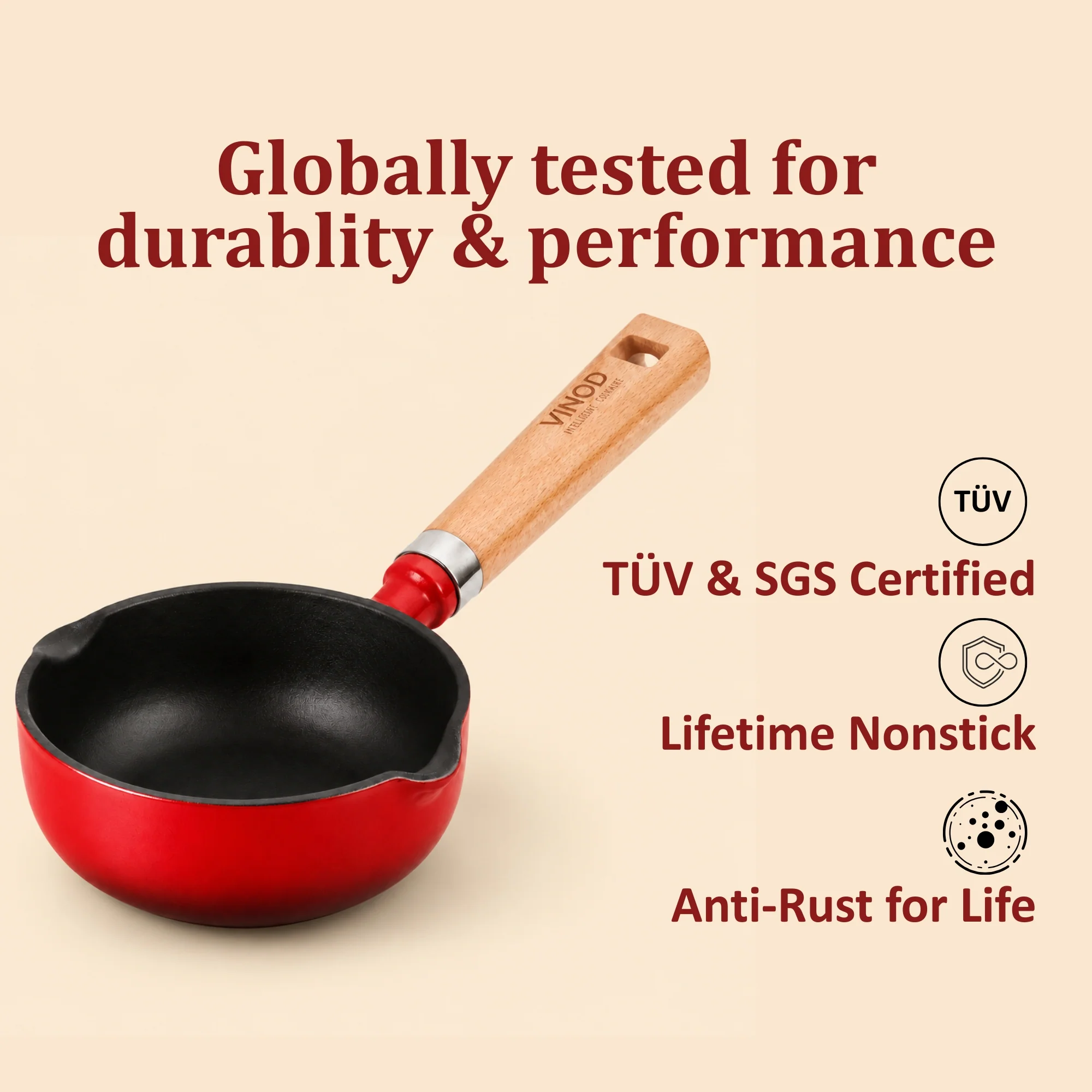 Vinod Cast Iron Freya Tadka Pan - 12 cm - Image 5