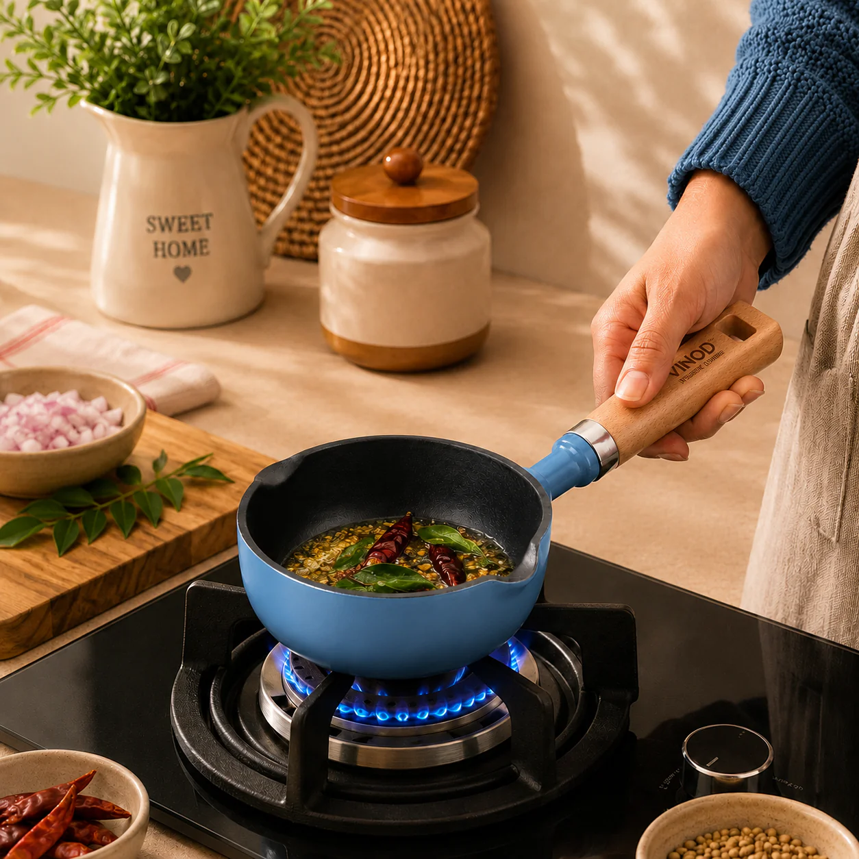 Vinod Cast Iron Freya Tadka Pan - 12 cm - Image 9