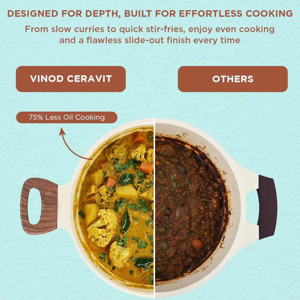 Vinod Ceravit Deep Kadai - Ceragreen - Image 6