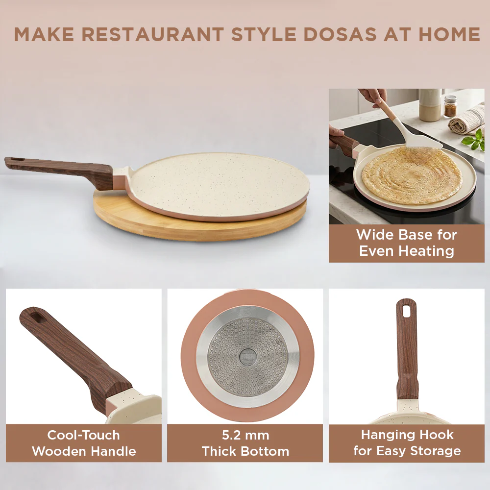 Vinod Ceravit Dosa Tawa - Desert Rose - Image 8