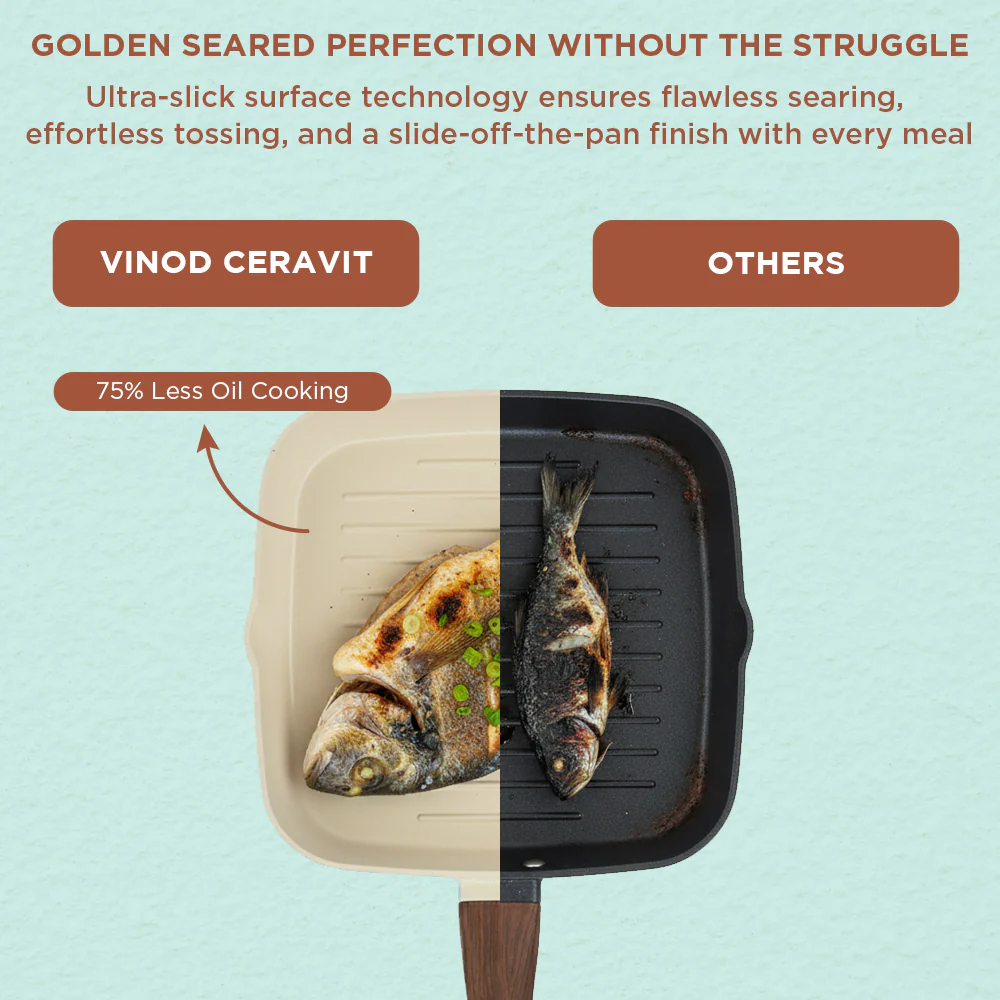 Vinod Ceravit Grill Pan Square - 24 cm - Image 6