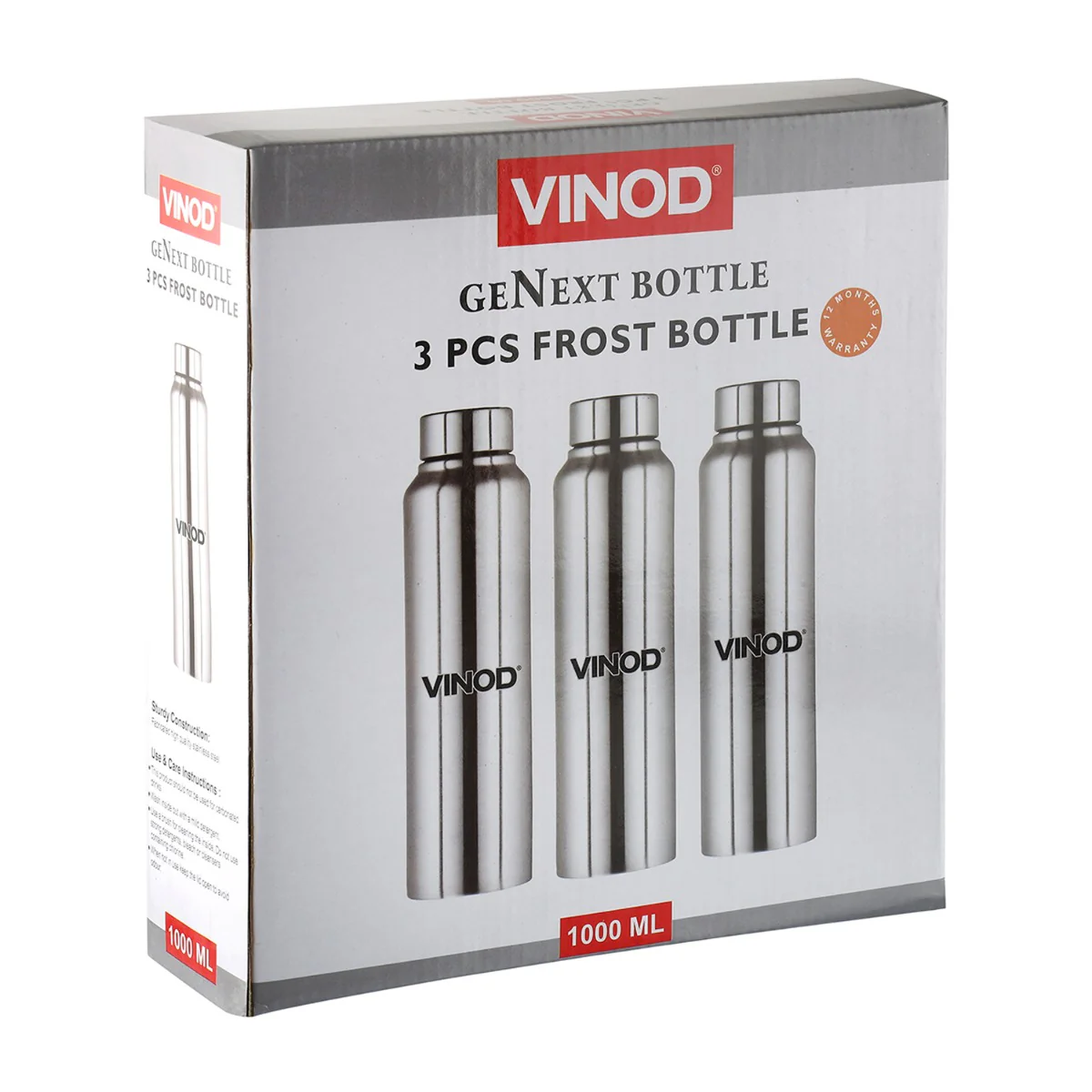 Vinod Frost Stainless Steel Bottle 3pc set - Image 6