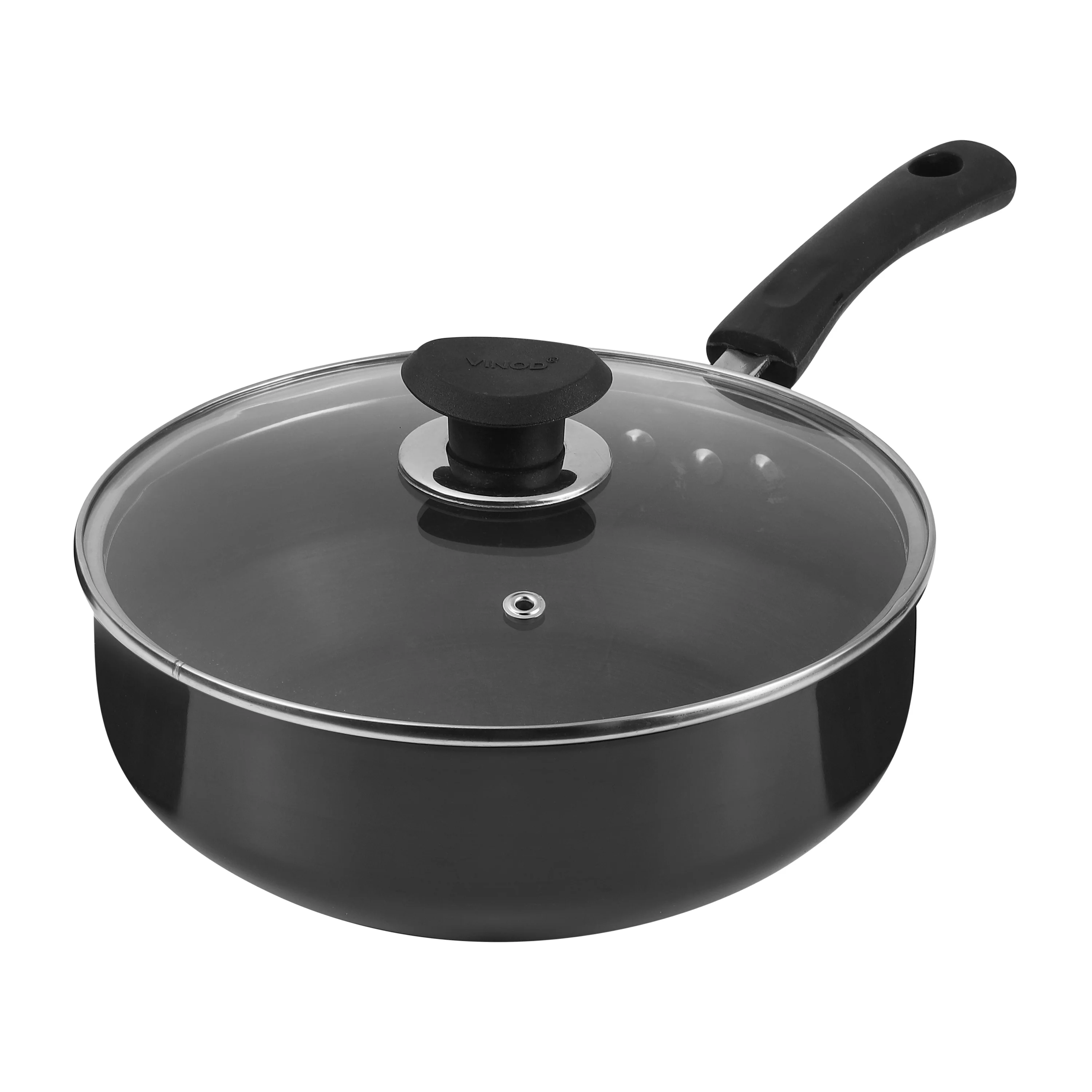 Vinod Hard Anodised All Purpose Pan - 24 cm - Image 2