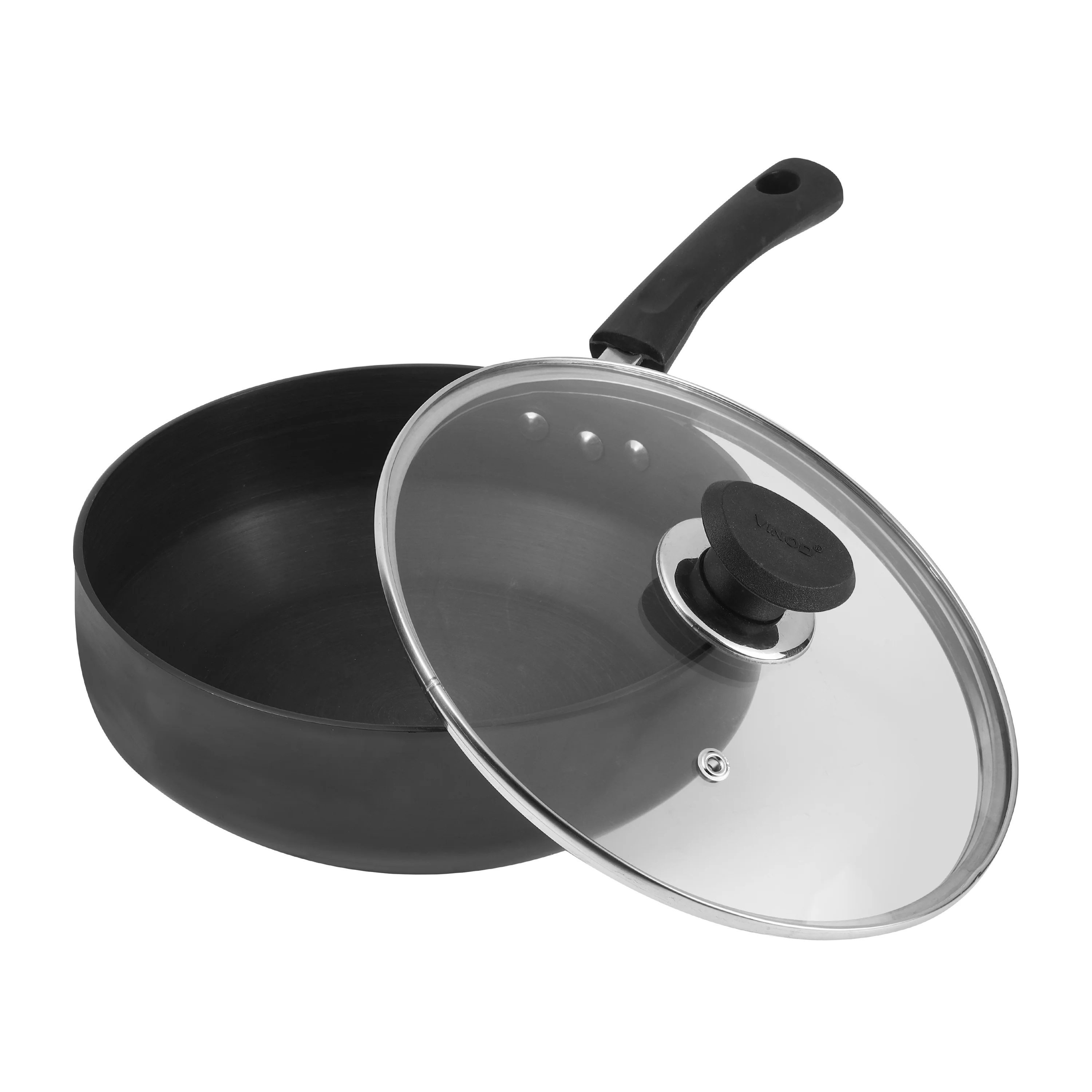 Vinod Hard Anodised All Purpose Pan - 24 cm - Image 3