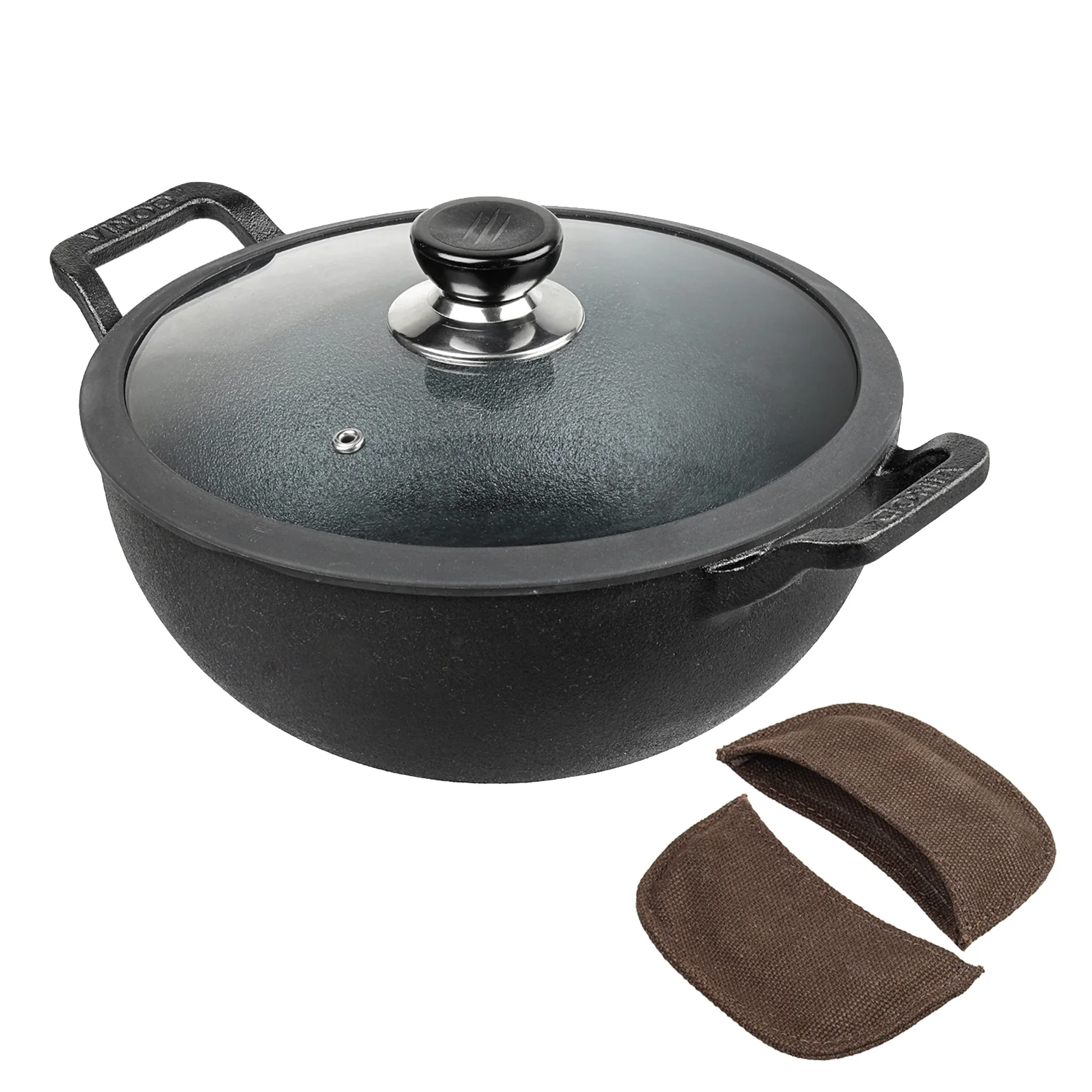 Vinod Legacy Pre - Seasoned Cast Iron Kadai - Image 4