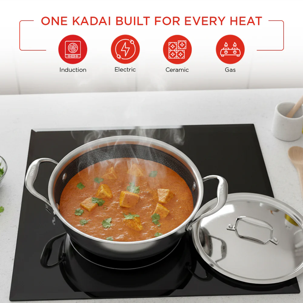Vinod Platinum SAS Pro Extra Deep Kadai (Induction Compatible) - Image 4