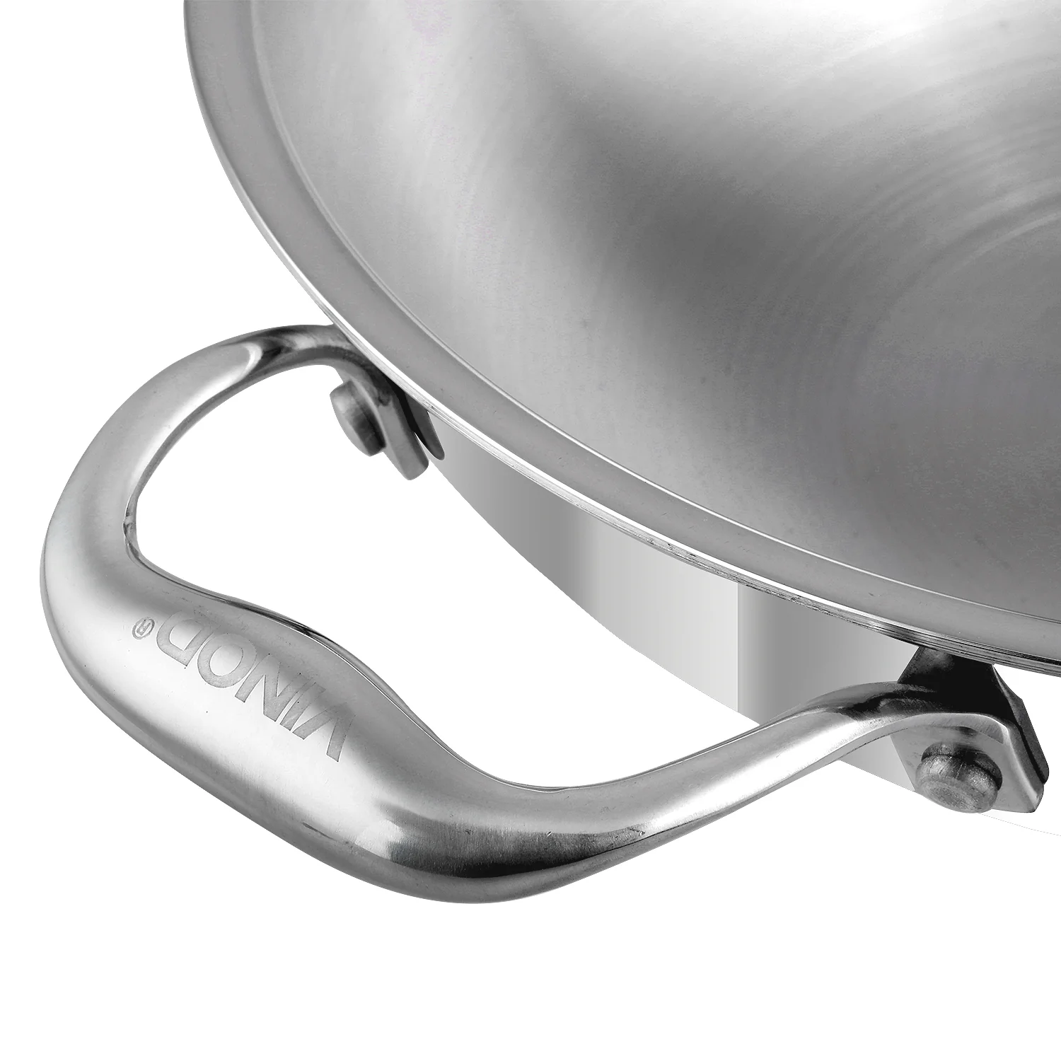 Vinod Platinum Triply Stainless Steel Wok - 26 cm (Induction Friendly) - Image 6