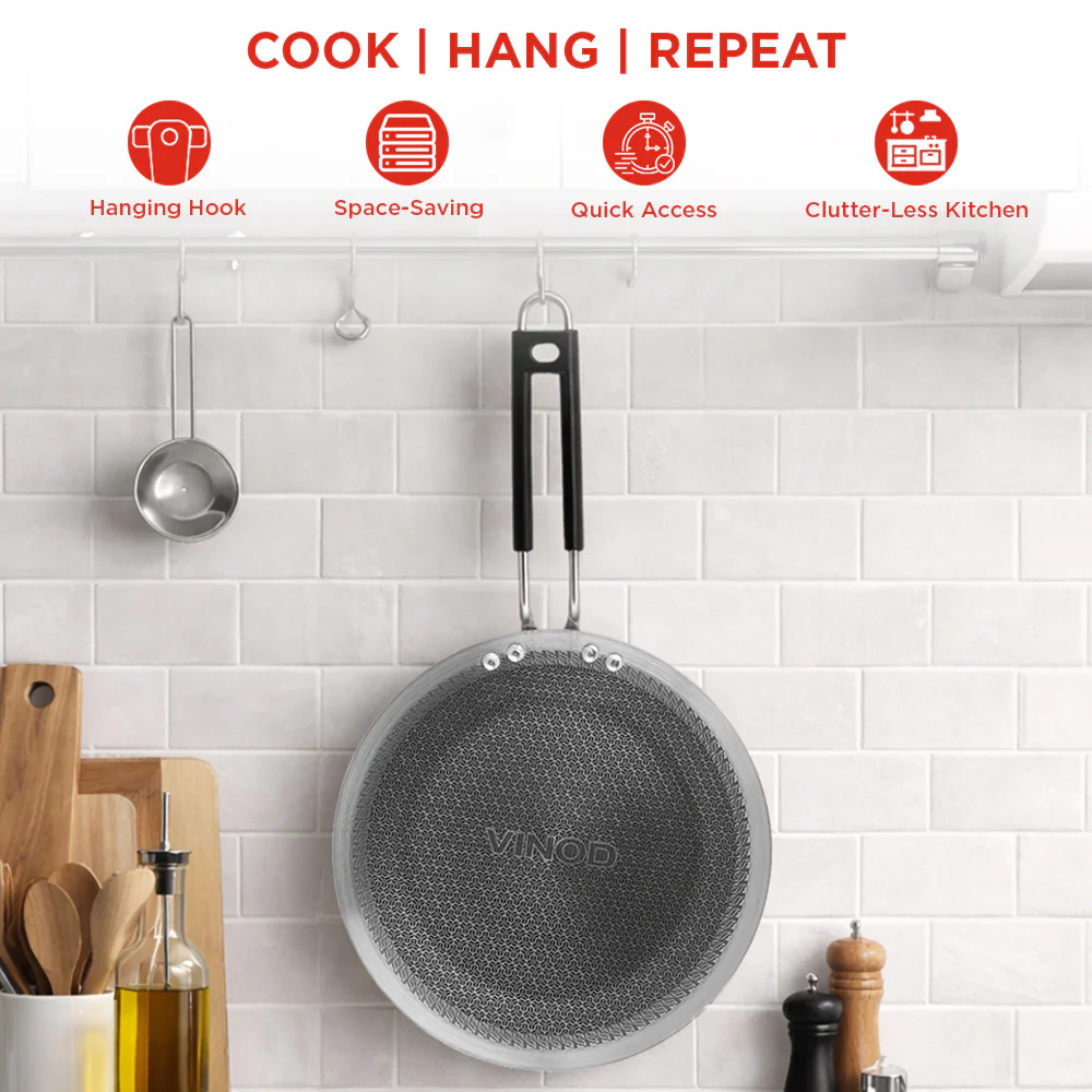 Vinod Platinum Triply Stainless Steel SAS Pro Concave Tawa - 25 cm (Induction Friendly) - Image 5