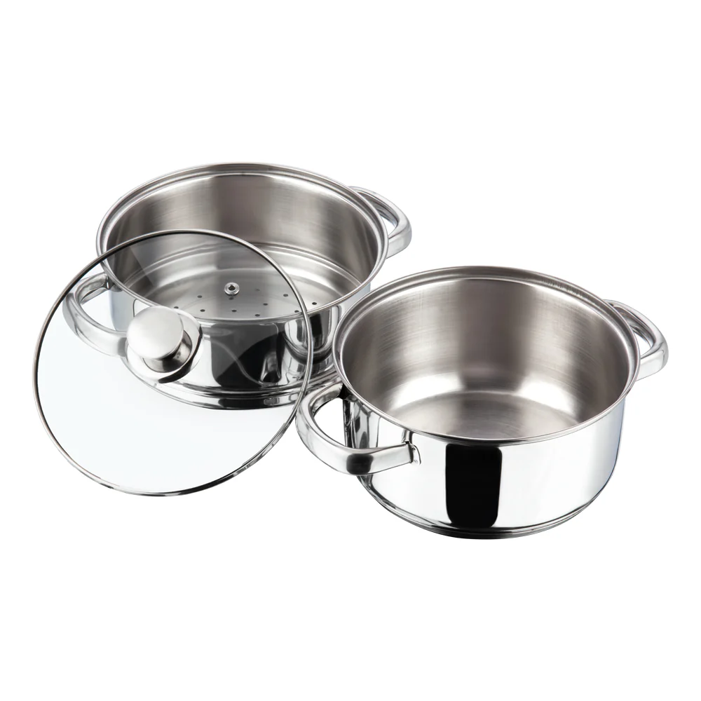 Vinod Stainless Steel 2 Tier Steamer with Lid (Induction Friendly) - Image 6