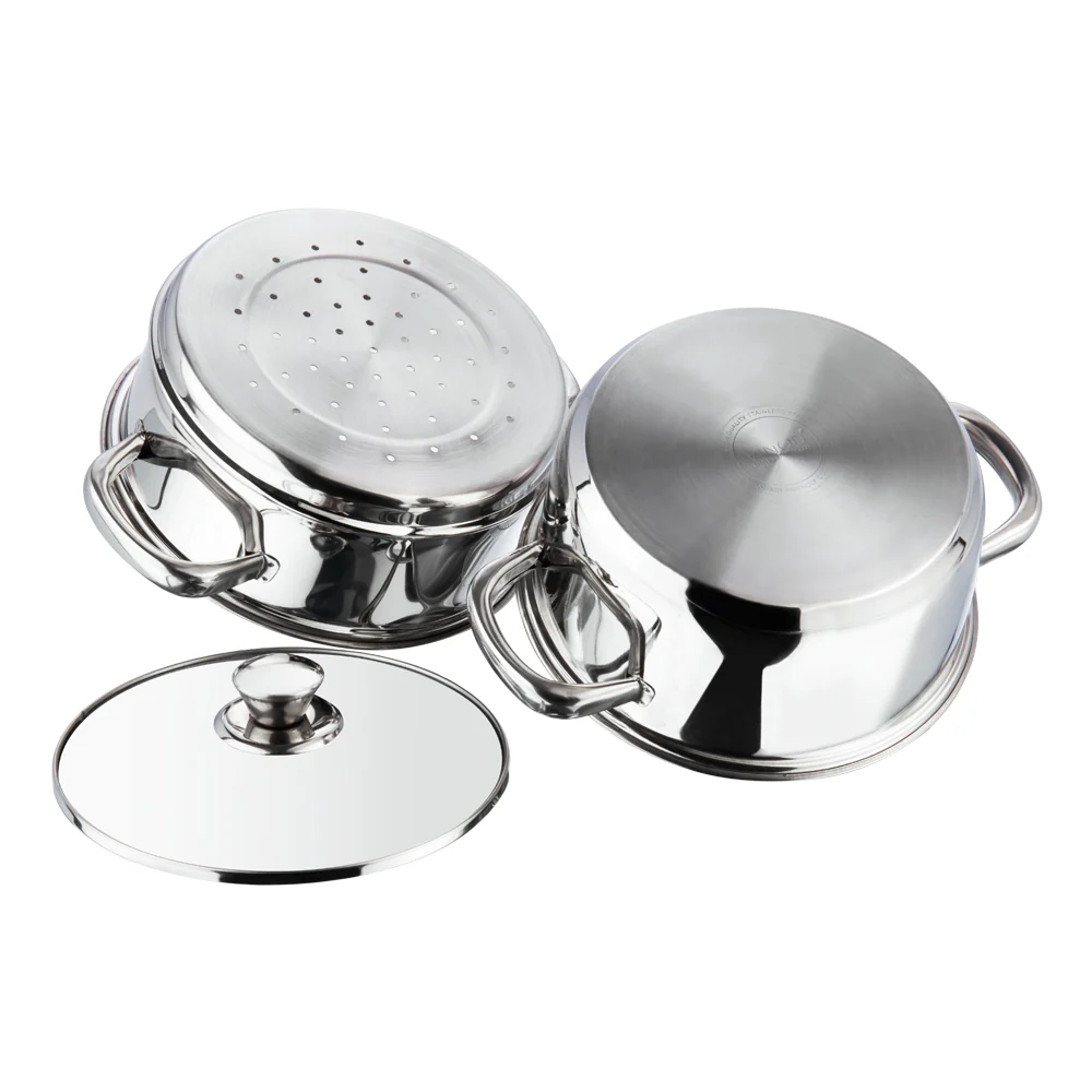 Vinod Stainless Steel 2 Tier Steamer with Lid (Induction Friendly) - Image 7