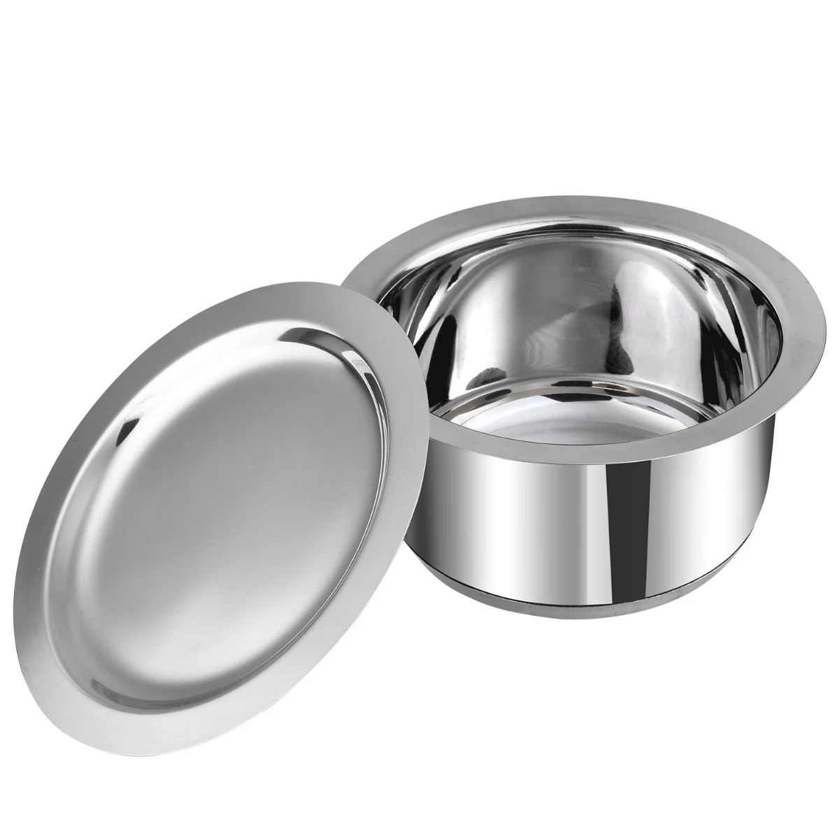 Vinod Stainless Steel, Sandwich Bottom, 3 pc Tope Set with Lids (Induction Friendly) - Image 3